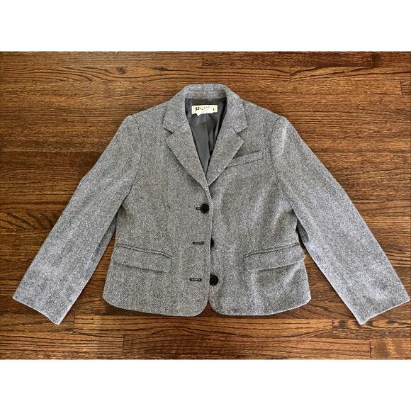 Hh_Hhh Hilfiger Women's Herringbone Blazer Jacket Small Wool blend 374492 - Picture 1 of 14